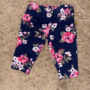 Carter's Newborn Navy, Pink, and Green Floral Pants